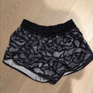 Lululemon Athletica Gray and Black Athletic Shorts
